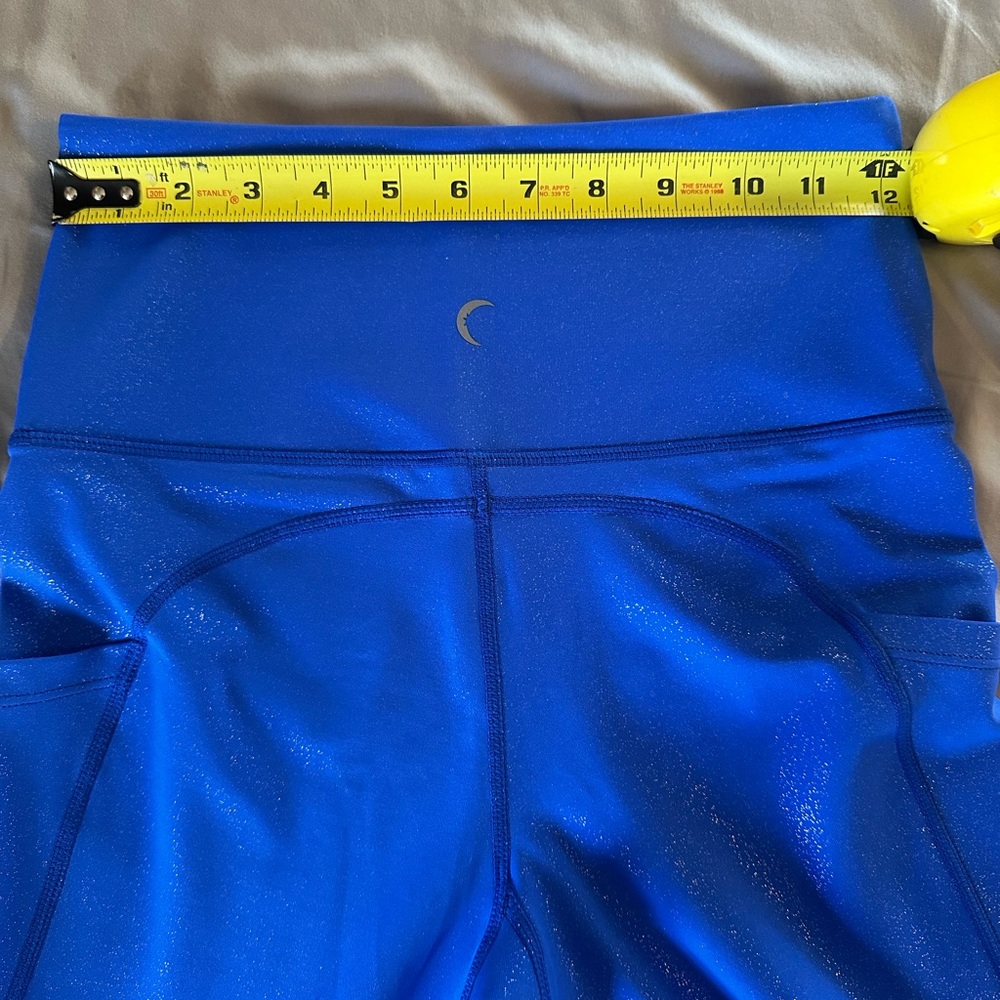 Zyia Active Shimmer Royal Blue Leggings Size Small - Picture 7 of 11